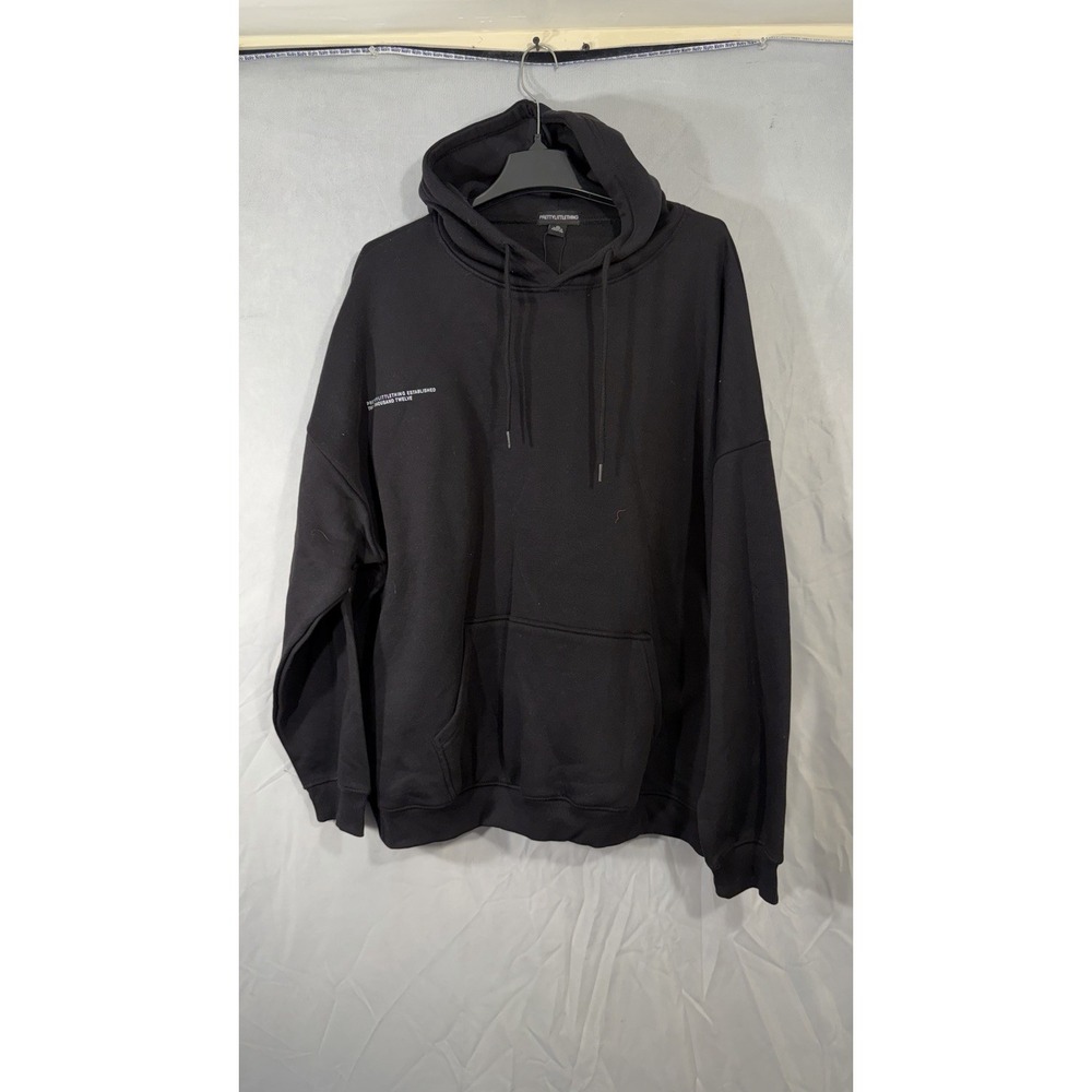 pretty little thing‎ Oversized Hooded Sweatshirt Black Size XL New Tags Pullover